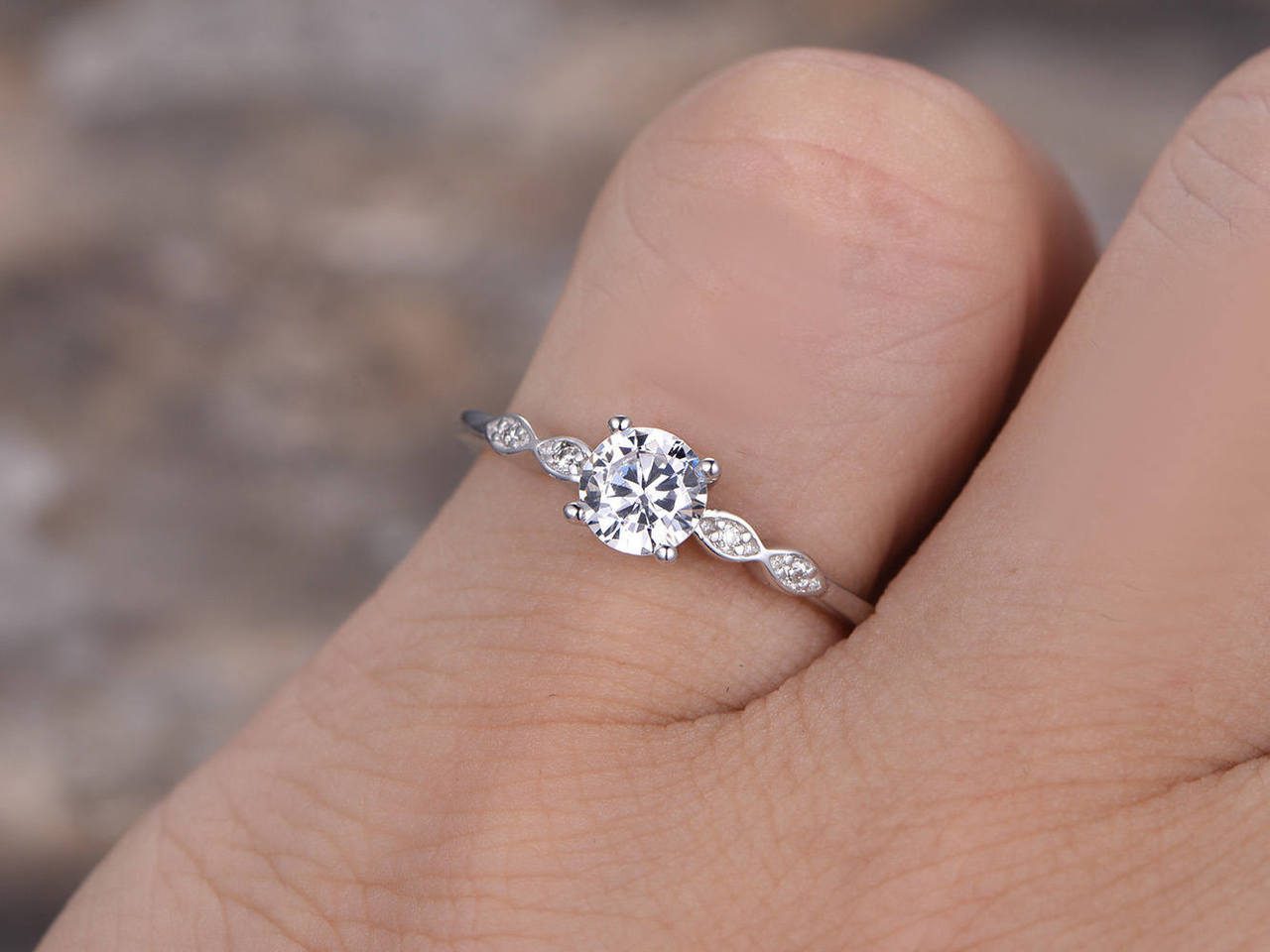 solitaire engagement ring with wedding band