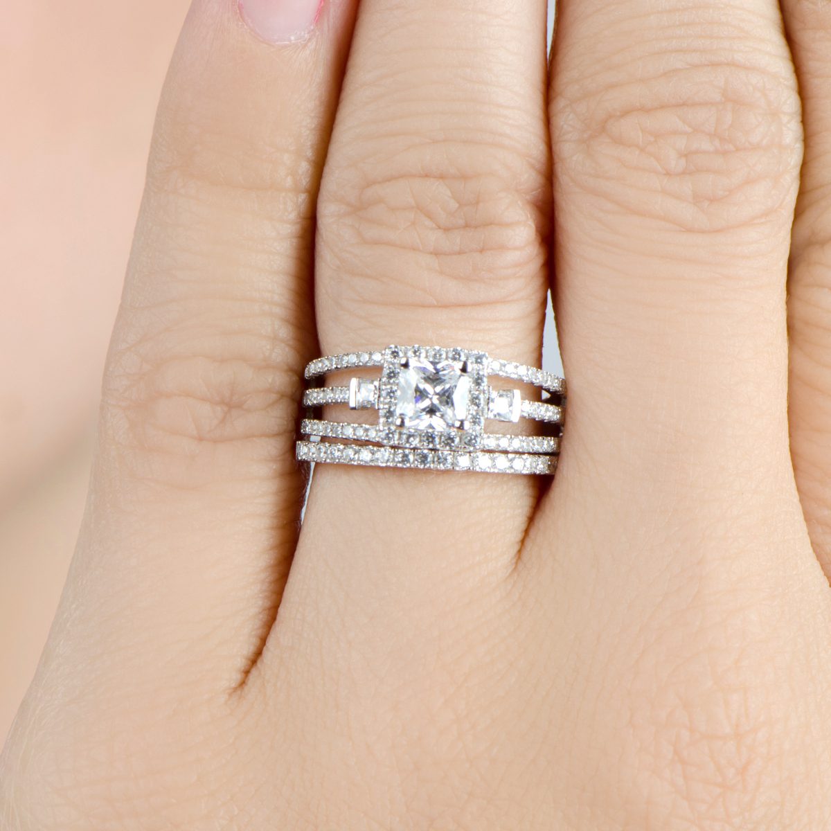 Triple bridal store ring sets