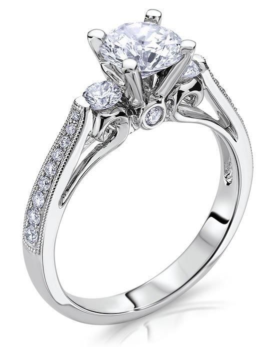 2.Ct Forever Round Cut White Moissanite 3 Stone Engagement Ring