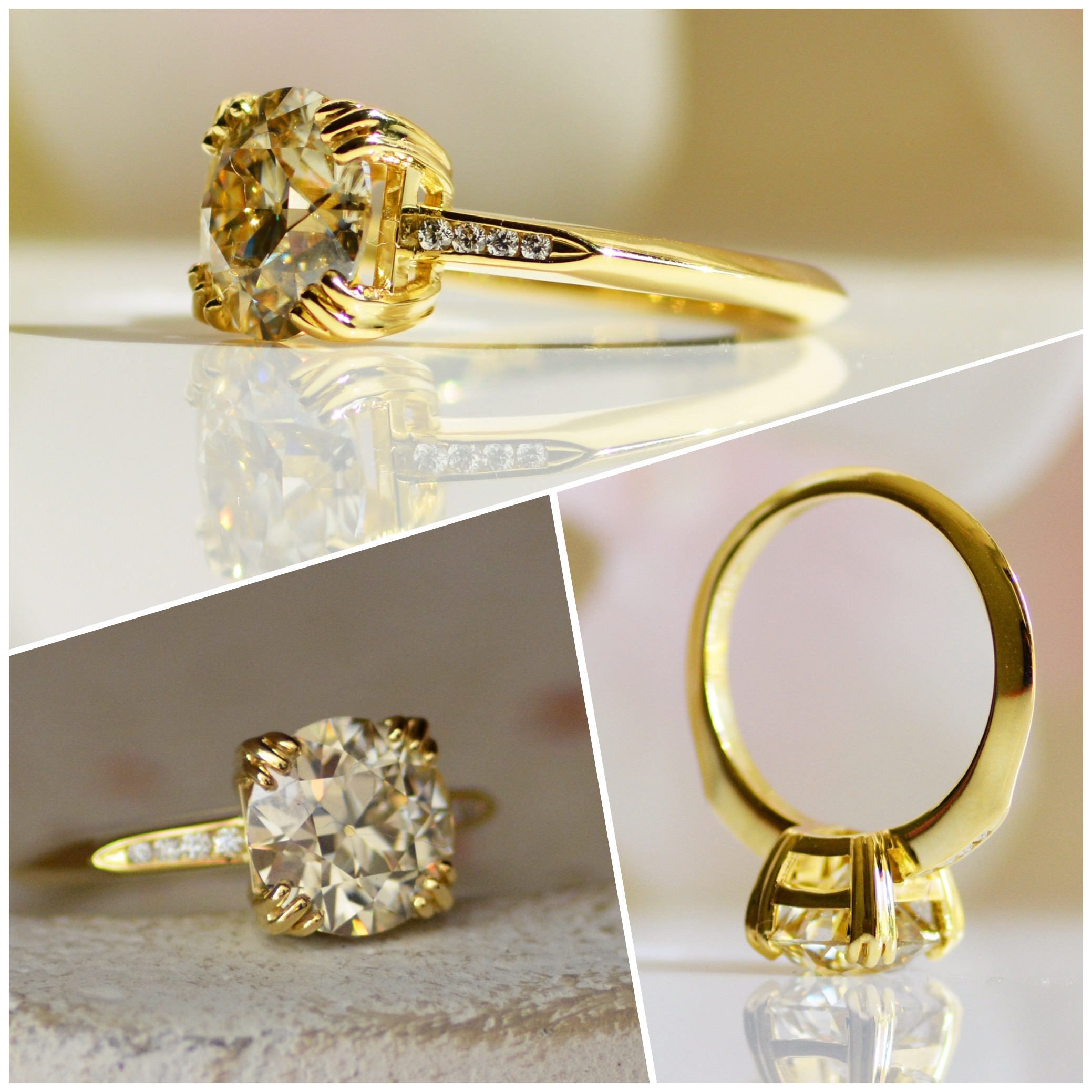 2.30 Carat Round Cut Sim Diamond 14k Real White Gold Wedding Engagement Ring