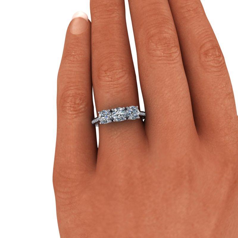 3 carat brilliant cut diamond ring