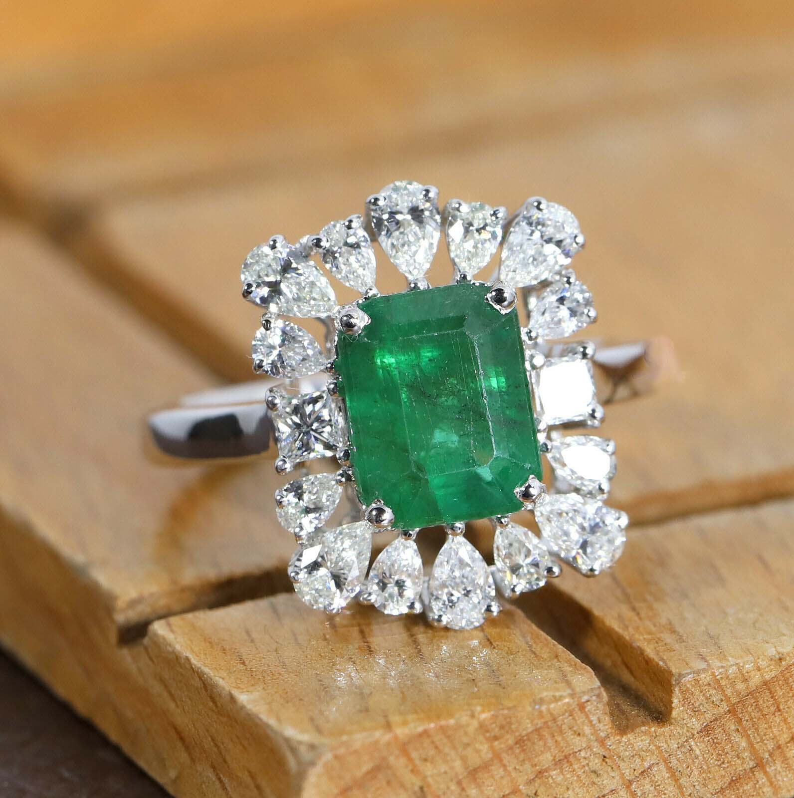 3.79 CT Emerald Cut CZ Harry Winston Three-stone Engagement Ring in 925  Silver | eBay